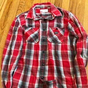 Ralph Lauren Men’s red plaid button down shirt